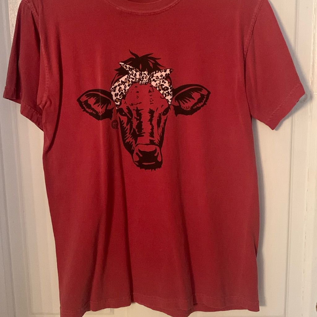 Womens Comfort Colors Brand Cow TShirt